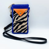 Animal Print Blue Zebra Phone Wallet