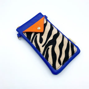 Animal Print Blue Zebra Phone Wallet
