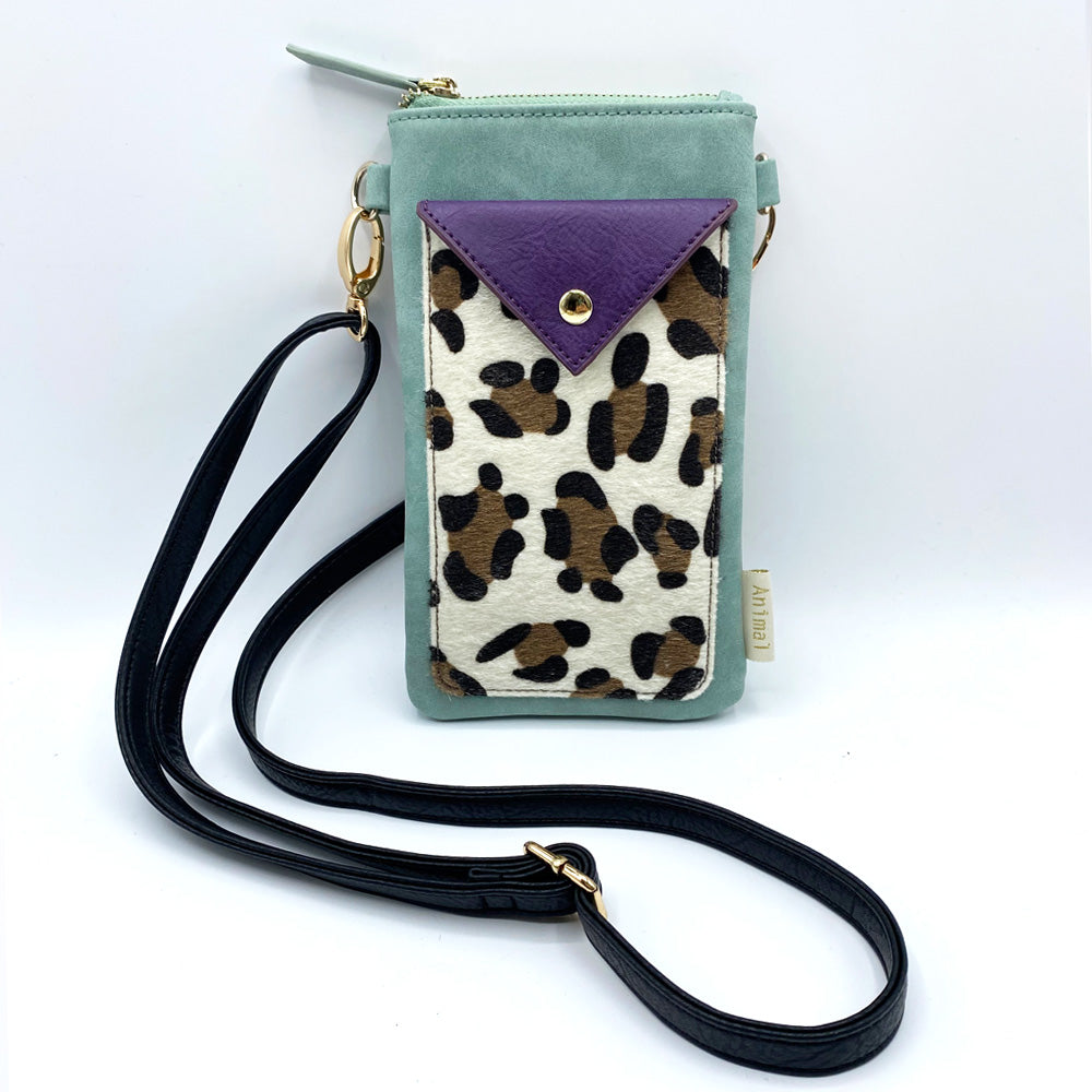 Animal Print Purple Leopard Phone Wallet
