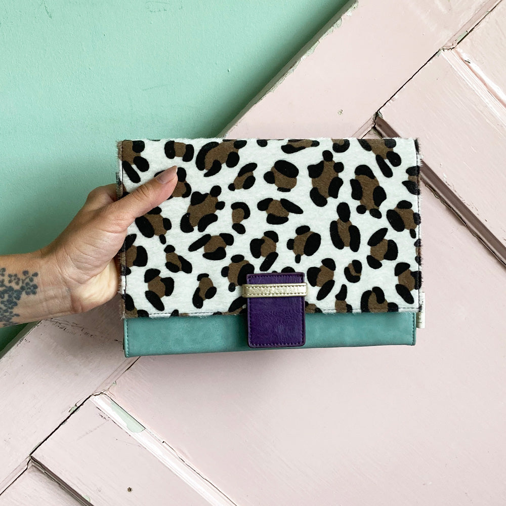 Animal Print Purple Leopard Travel Wallet