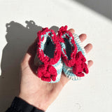 Flower Booties 0-6 Months