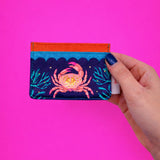 Coral Crab Card Holder