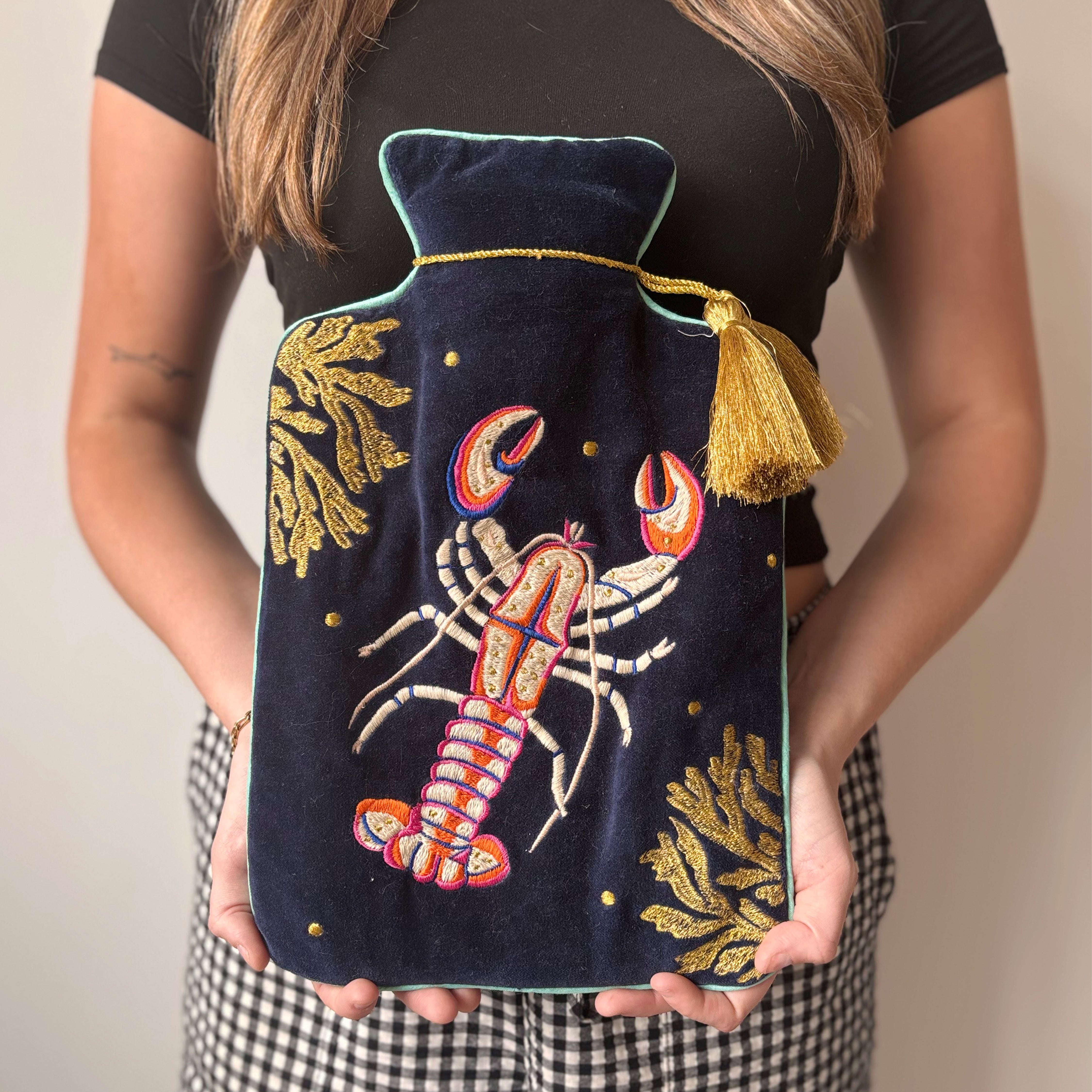Coral Lobster Hot Water Bottle