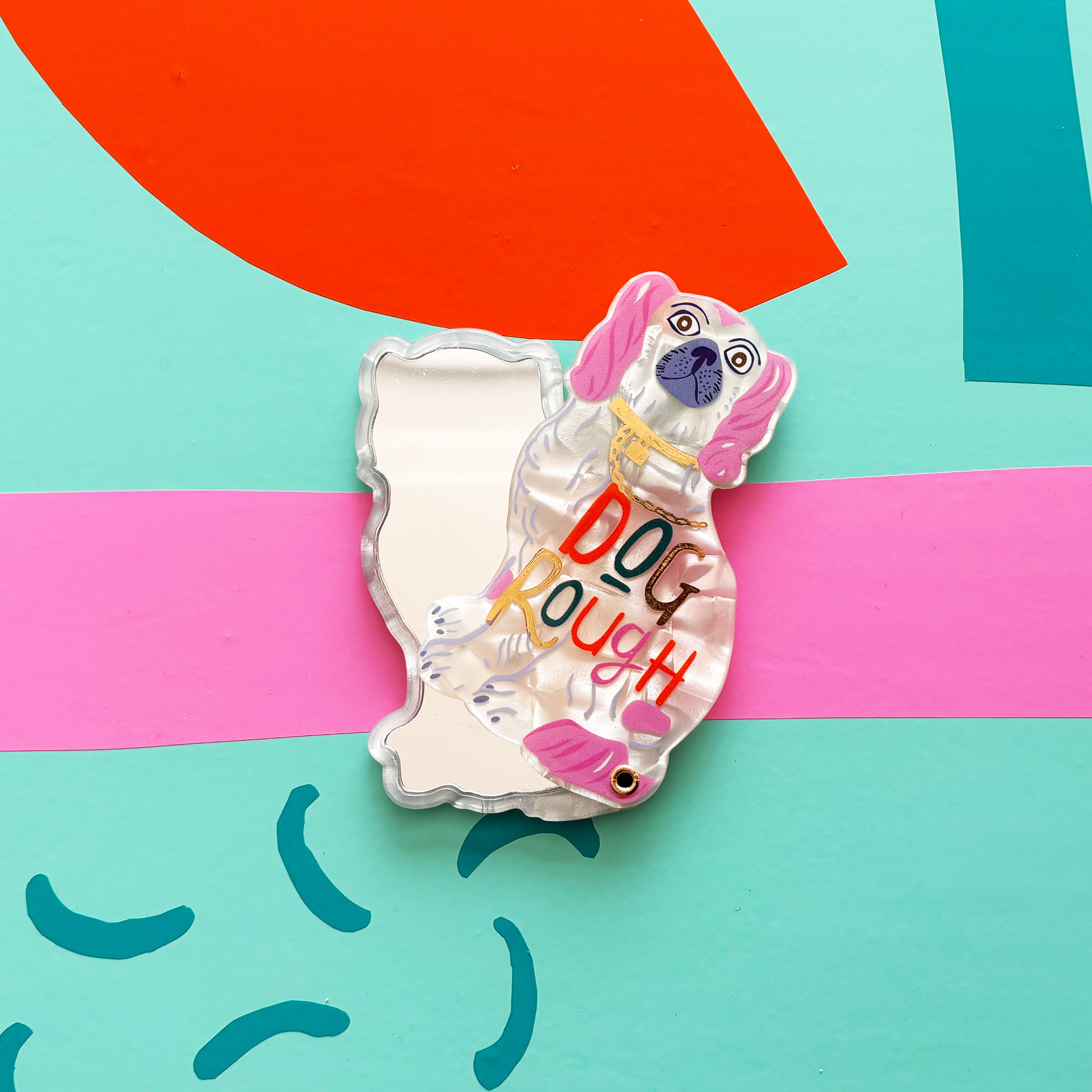 Dog House Dog Rough Compact Mirror