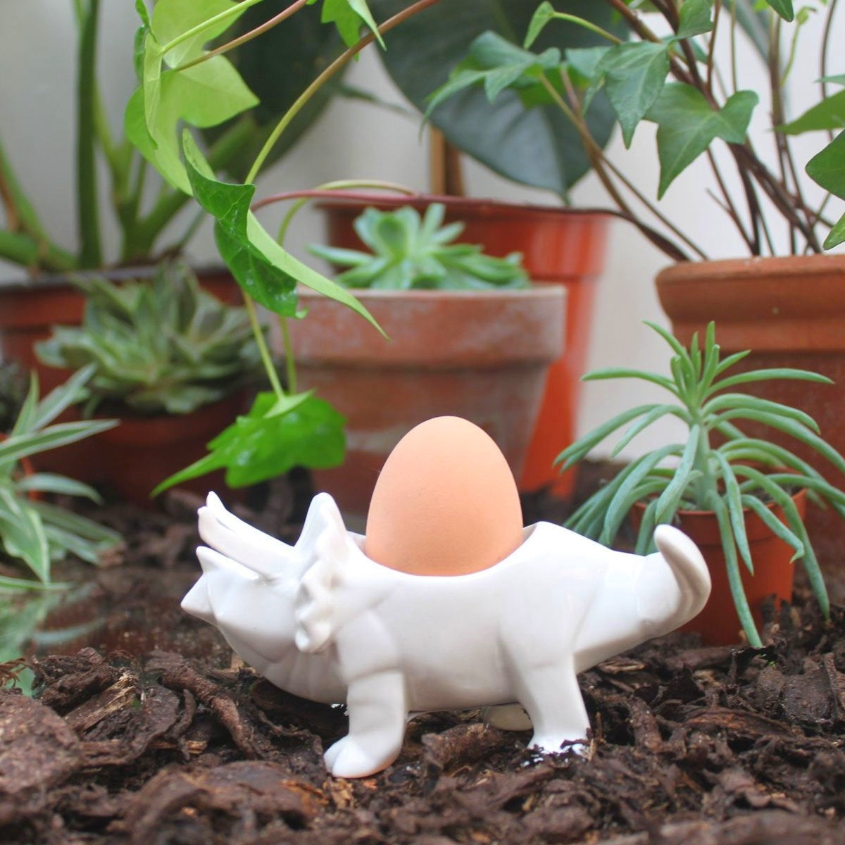 Origami White Egg Cup