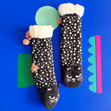 Feline Cat Face Slipper Socks