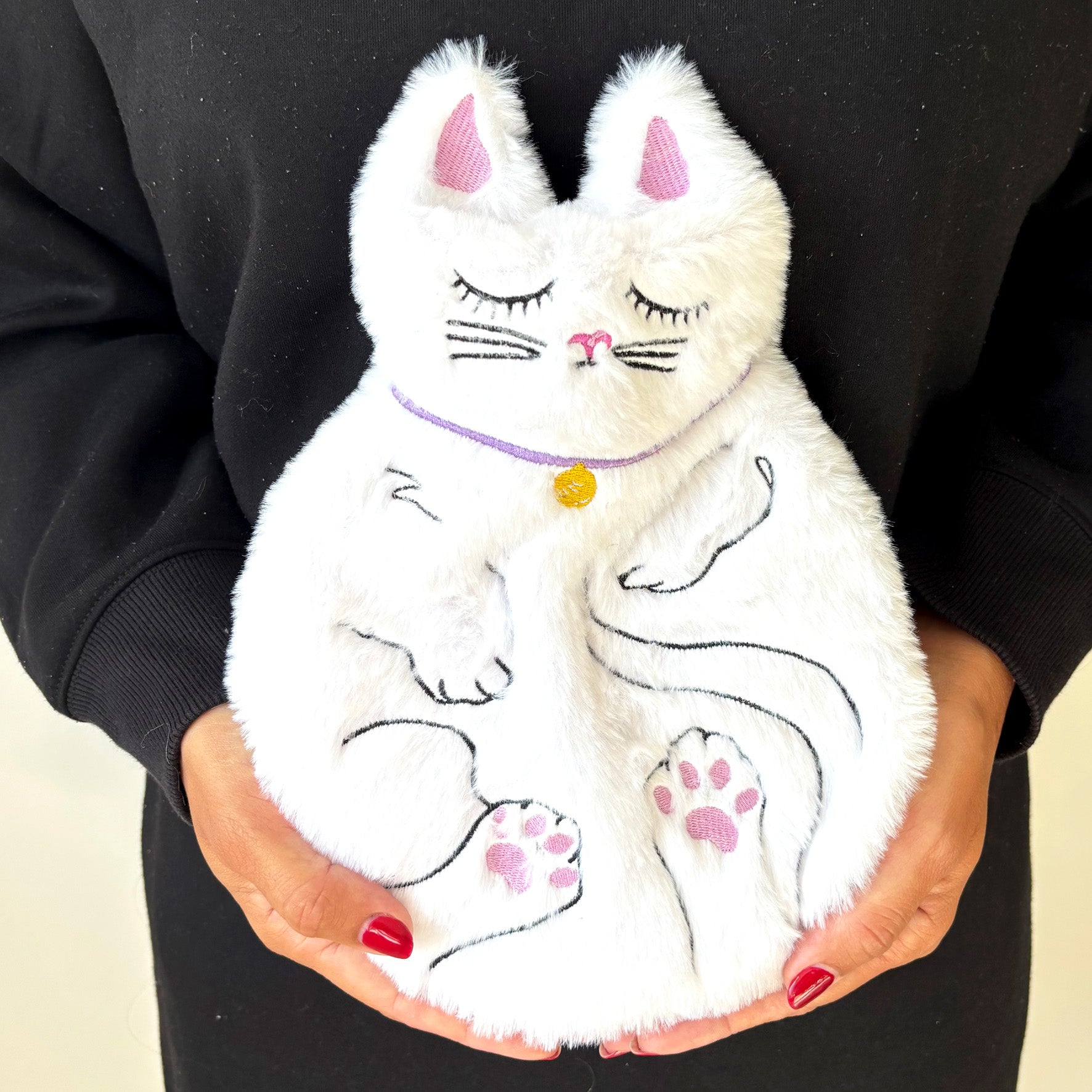 Sleeping Round Cat Hot Water Bottle