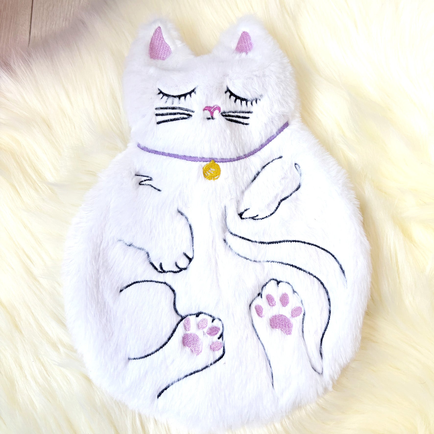 Sleeping Round Cat Hot Water Bottle