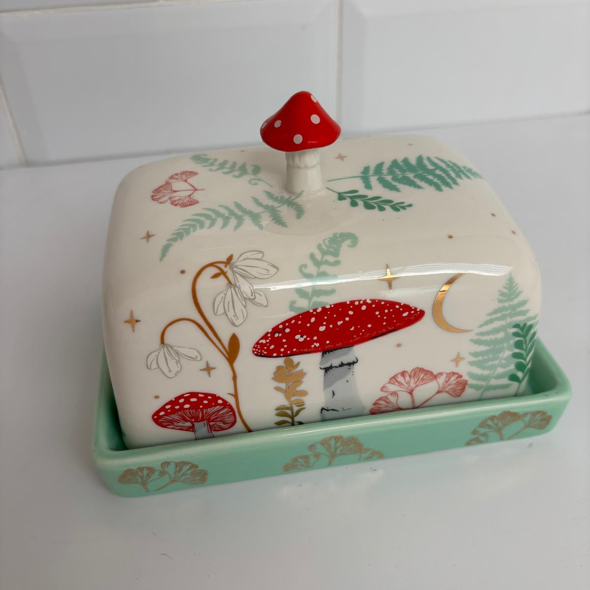 Forage Cream Butter Dish