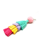 Pink Pompom Bag Charm