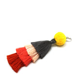 Yellow Pompom Bag Charm