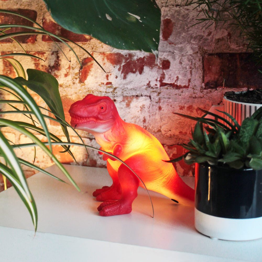 Red T-Rex Mini Led Lamp