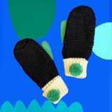 Loop Black Mittens