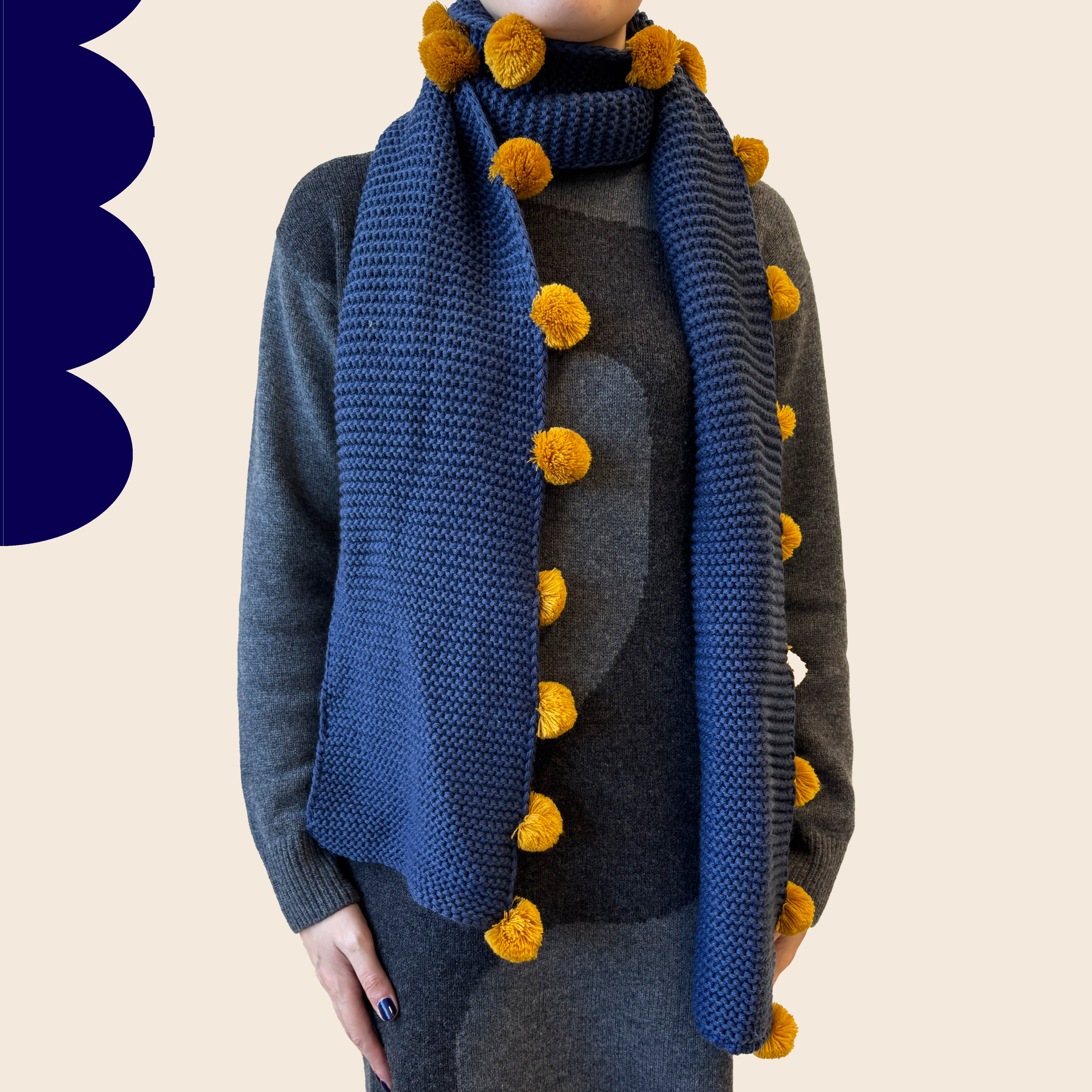 Loop Navy Scarf