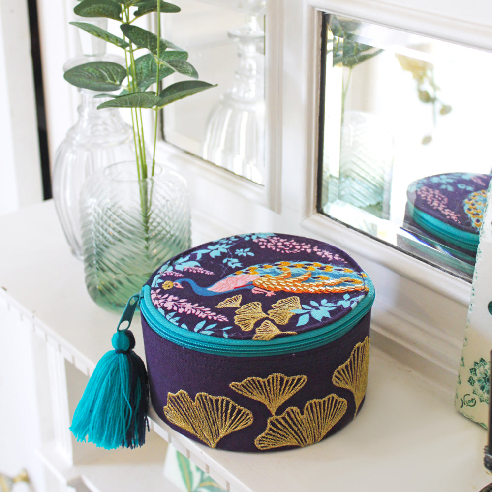 Luxe Peacock Jewellery Box