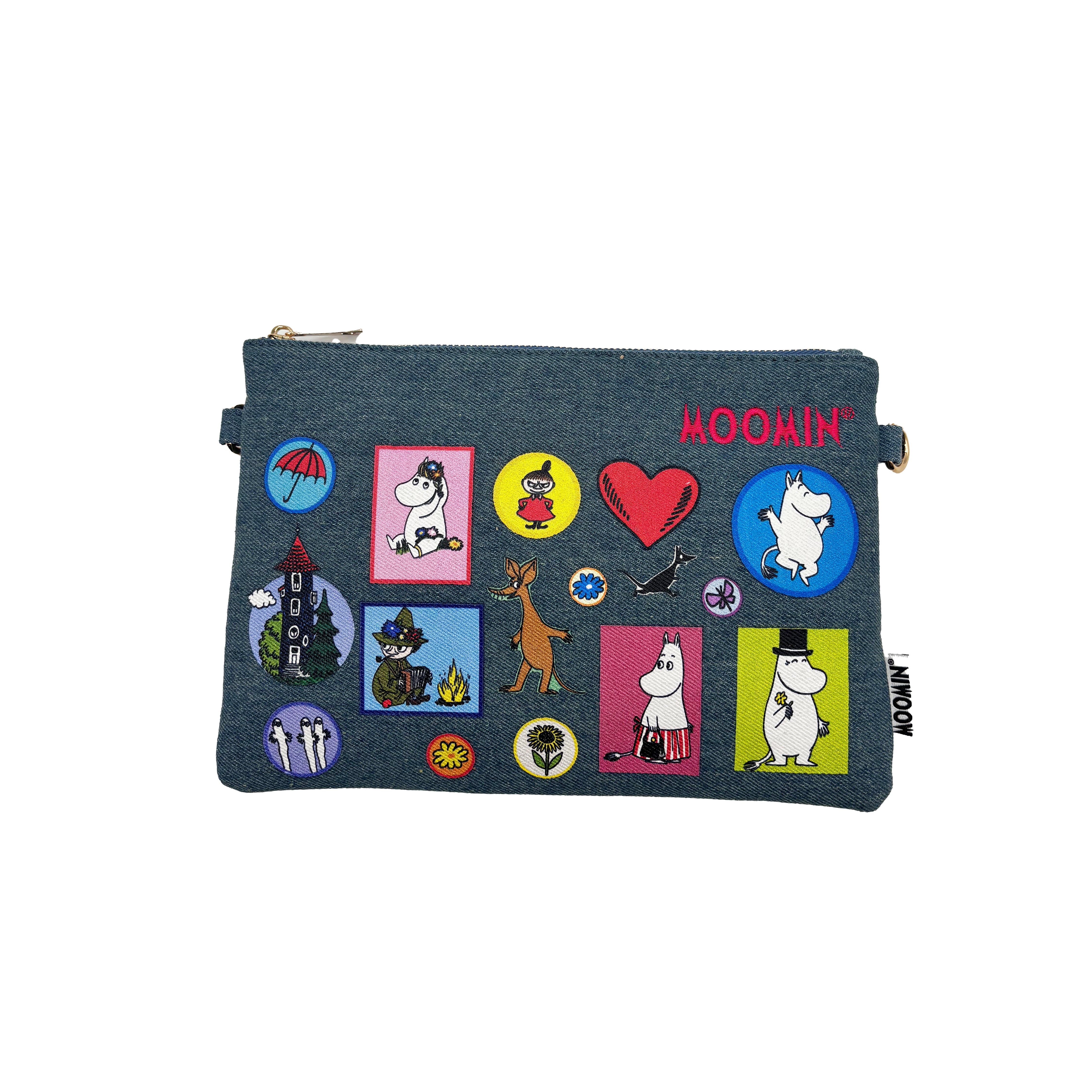 Moomin Denim Clutch Bag
