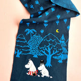 Moomin Blue Forest Embroidered Scarf