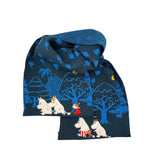 Moomin Blue Forest Embroidered Scarf
