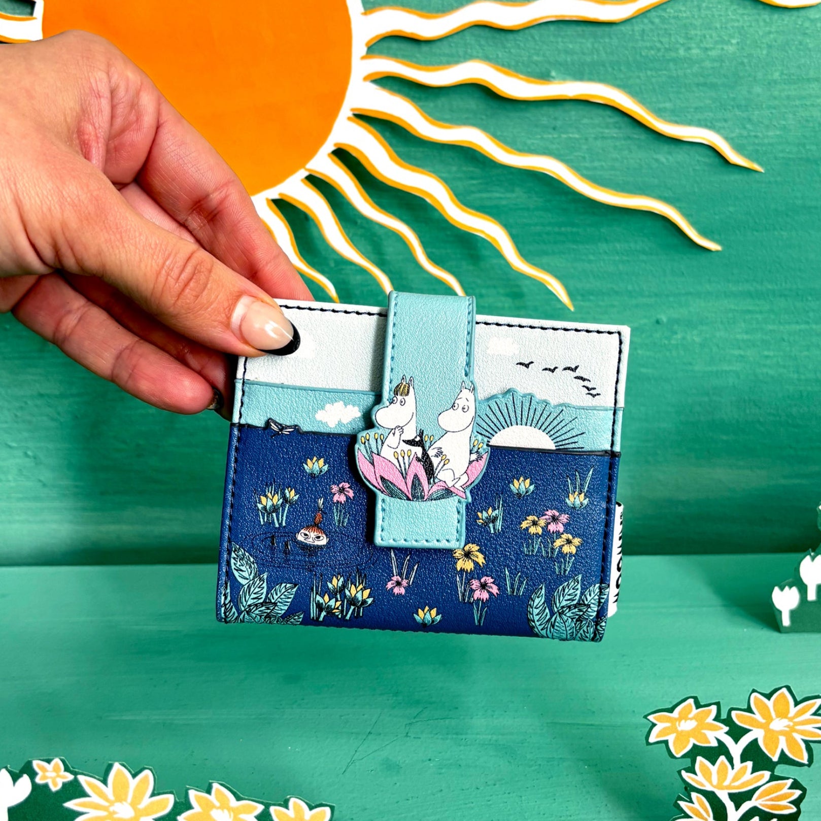 Moomin Lotus Fold Over Card Holder