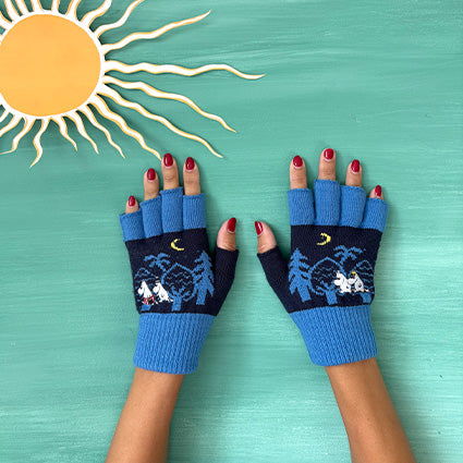 Moomin Forest Fingerless Gloves