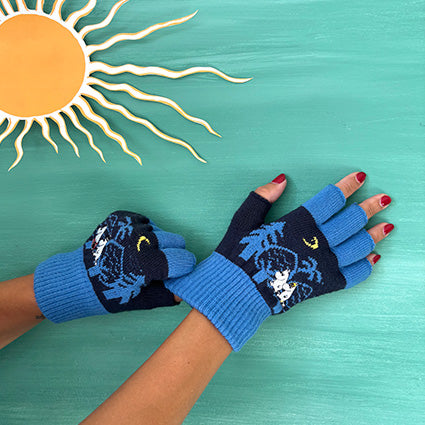 Moomin Forest Fingerless Gloves