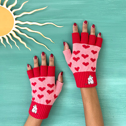 Moomin Love Fingerless Gloves