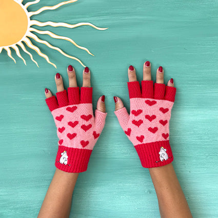 Moomin Love Fingerless Gloves