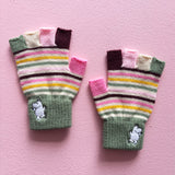 Moomin Stripy Fingerless Gloves