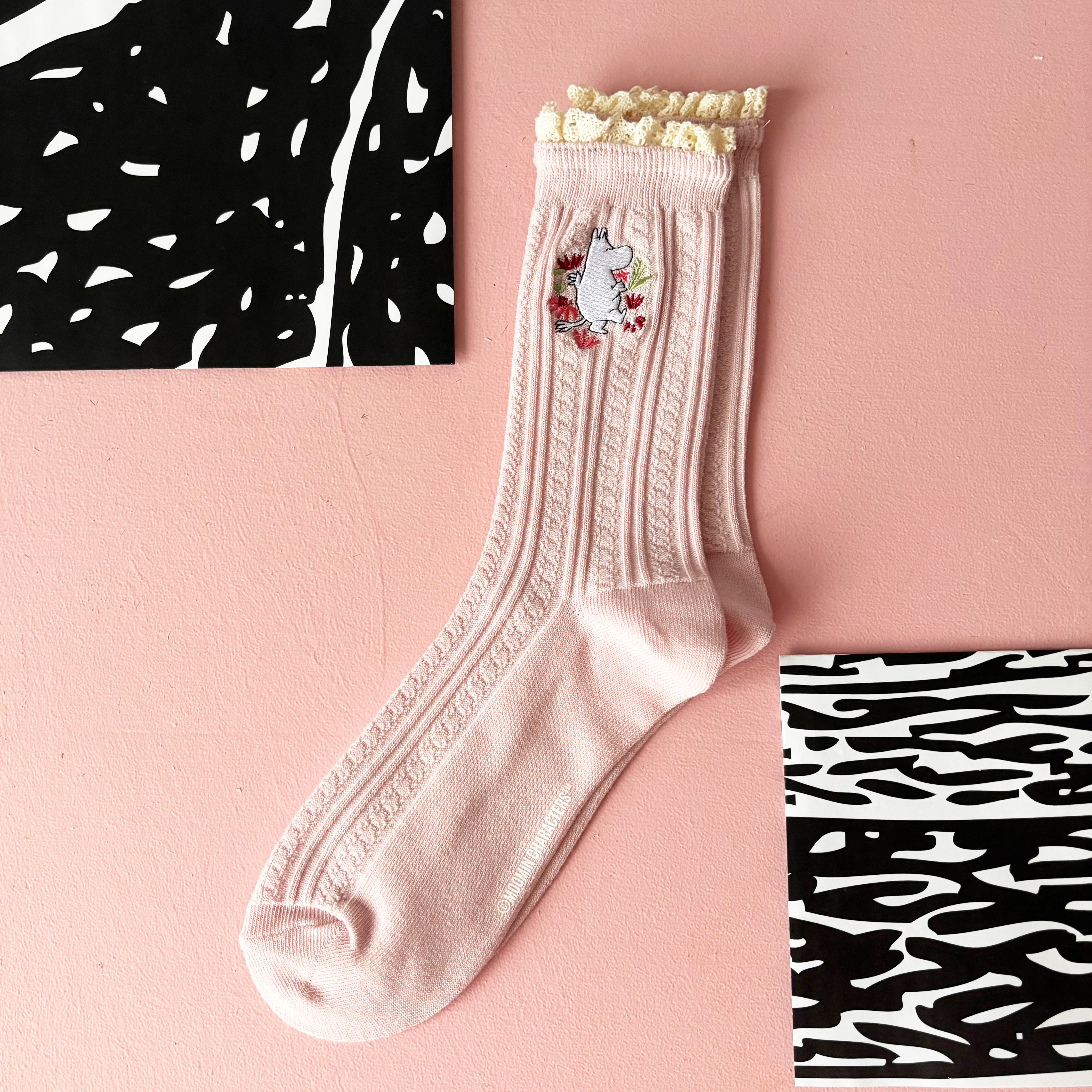 Moomin Pink Lace Moomin Socks