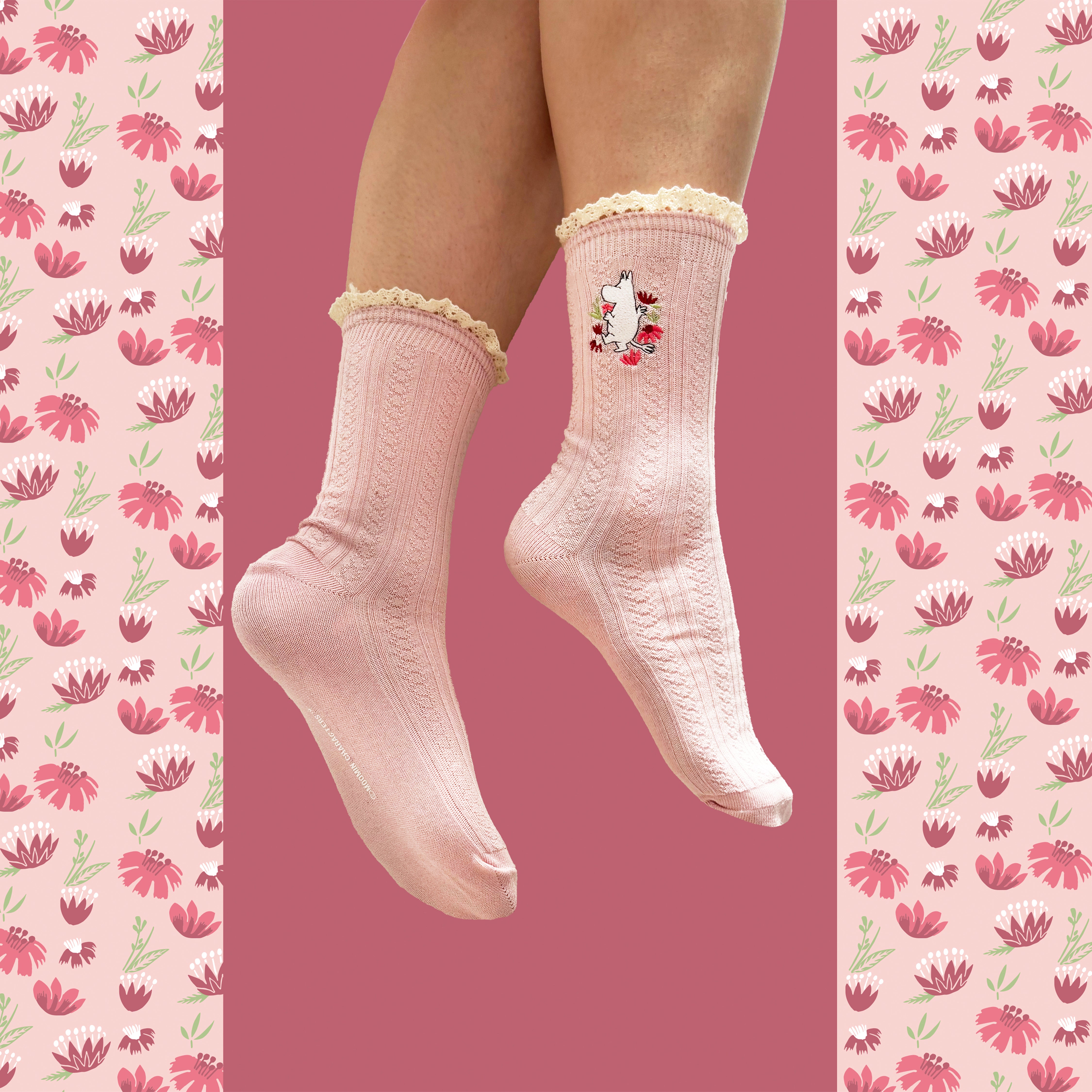 Moomin Pink Lace Moomin Socks