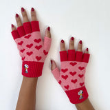 Peanuts Love Fingerless Gloves