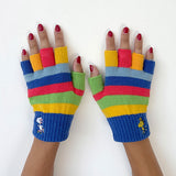 Peanuts Rainbow Fingerless Gloves