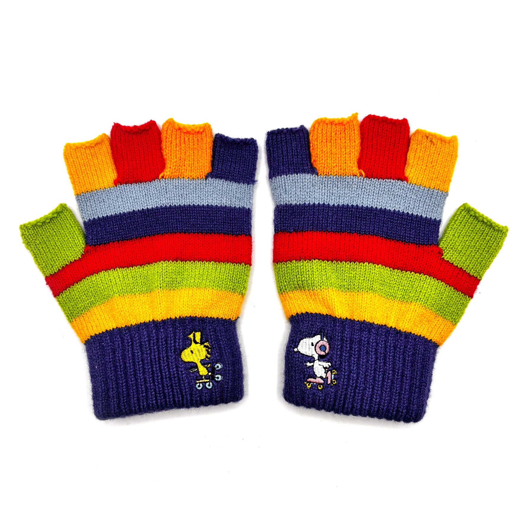 Peanuts Rainbow Fingerless Gloves