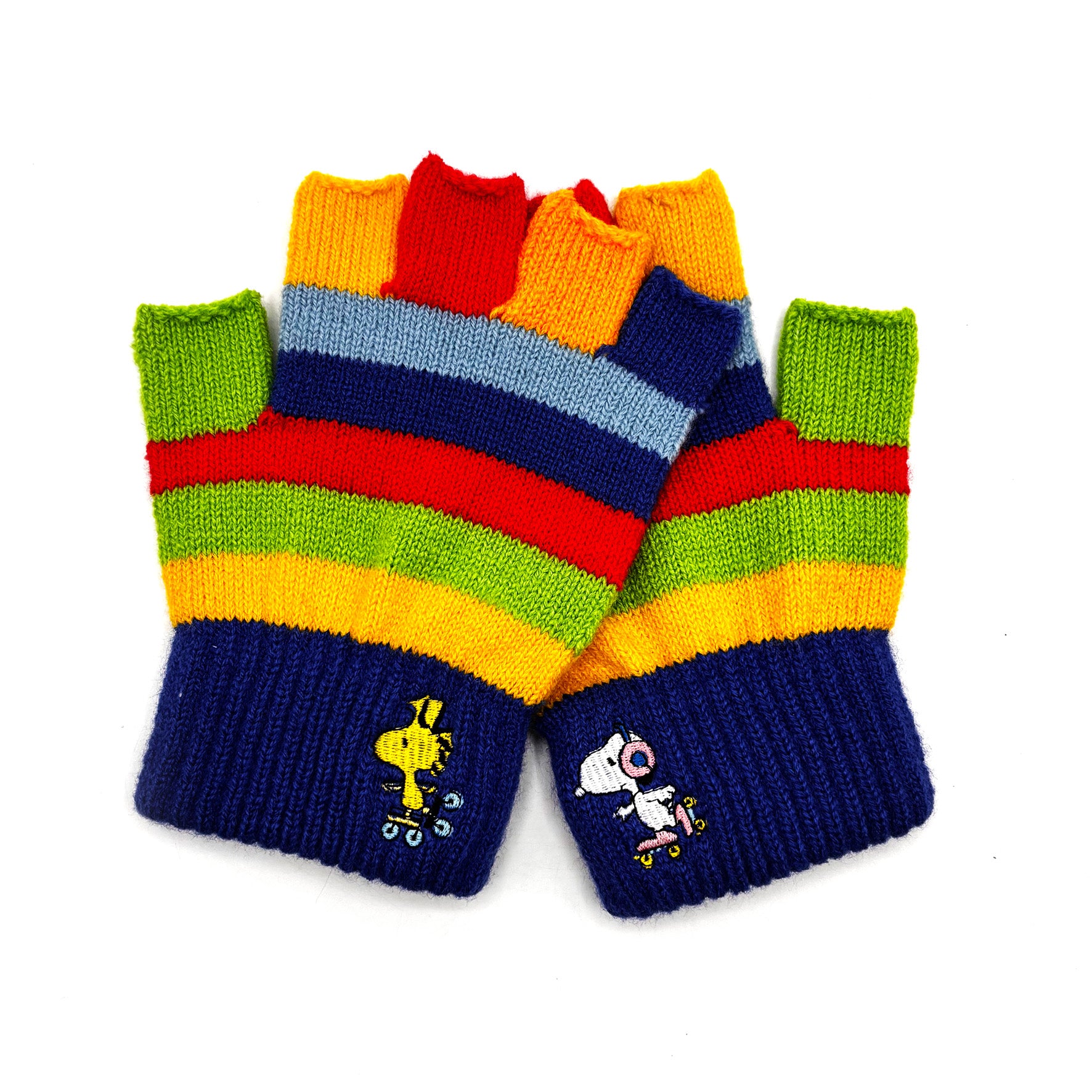 Peanuts Rainbow Fingerless Gloves