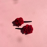 Red Rose Hair Slides