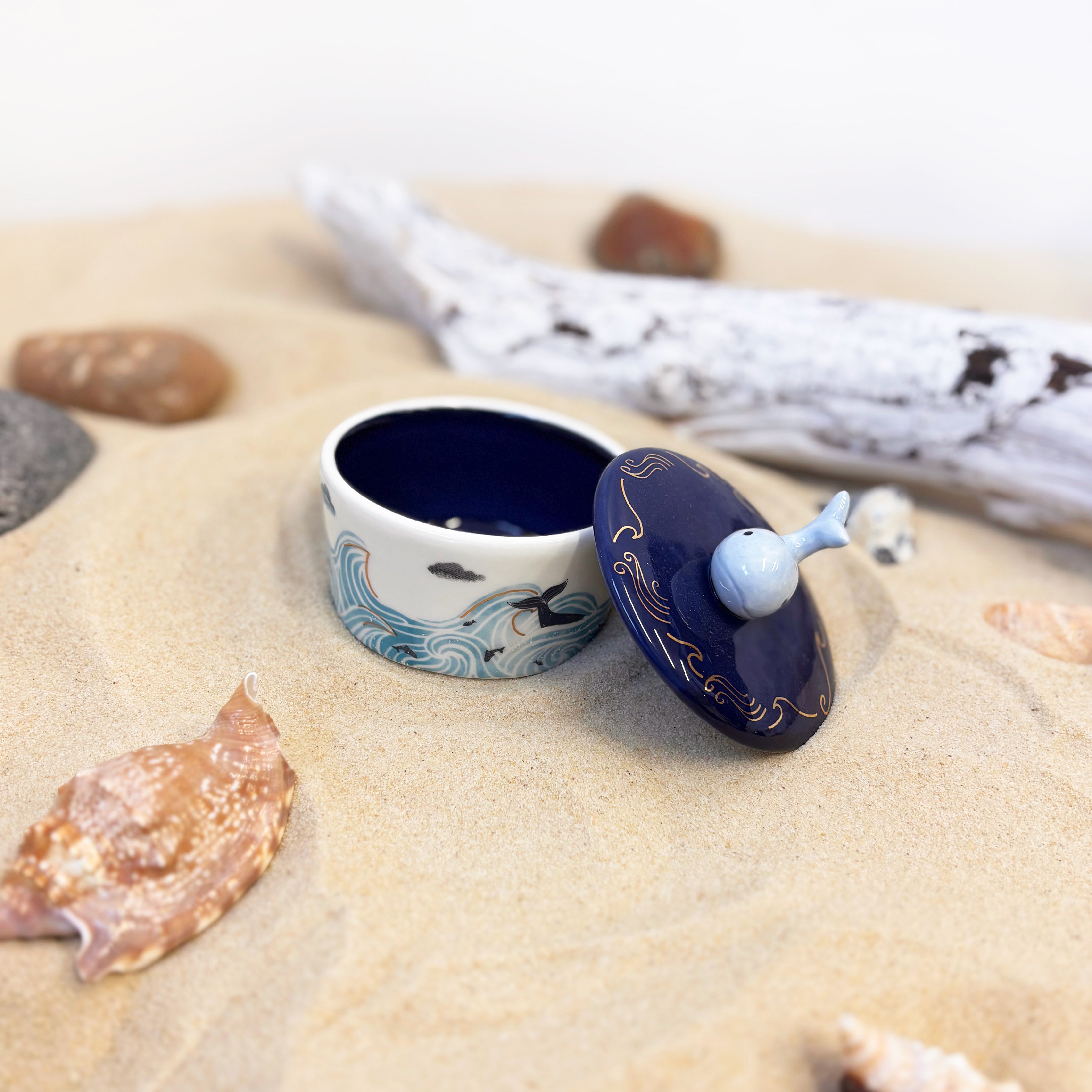 By the Sea Whale Trinket Pot