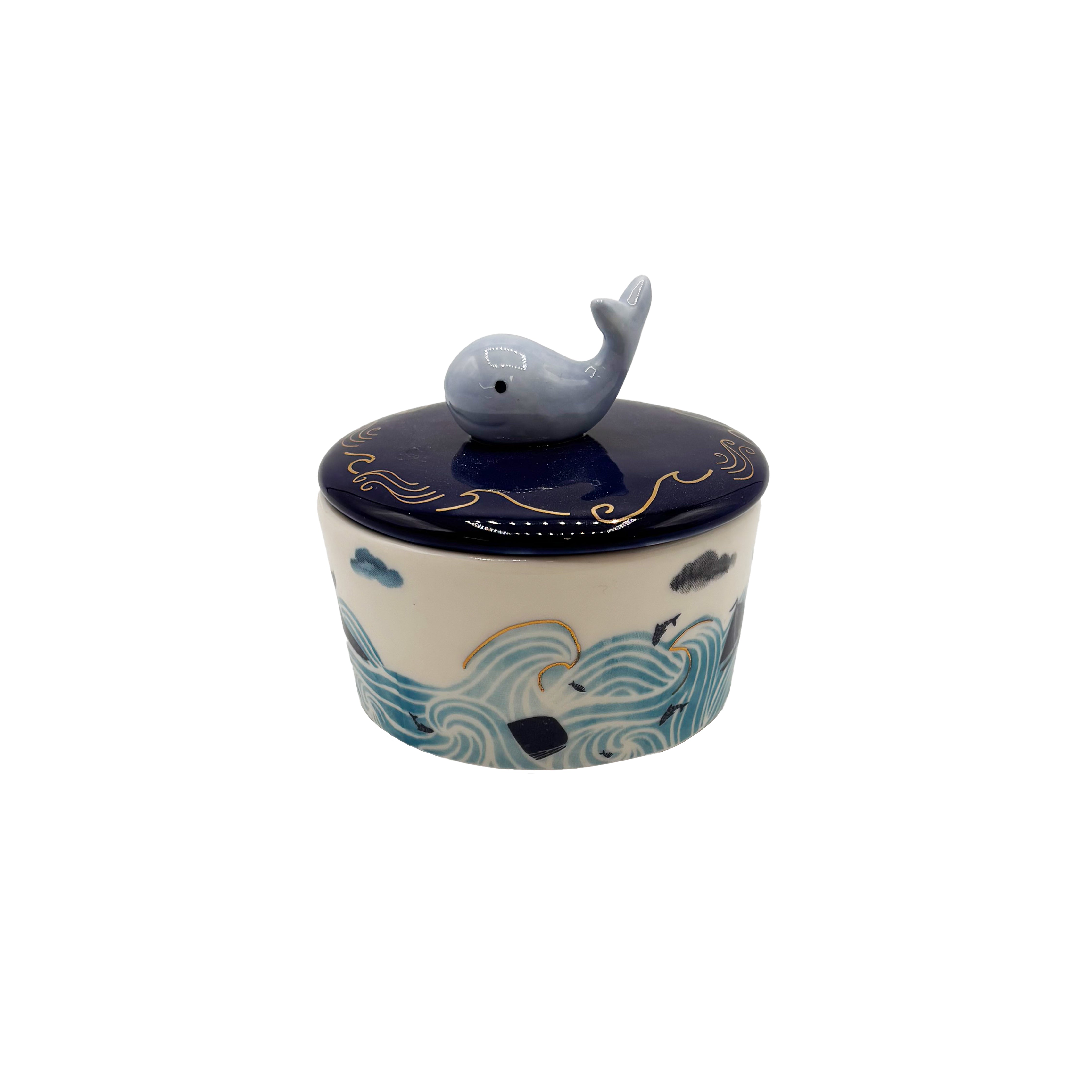 By the Sea Whale Trinket Pot