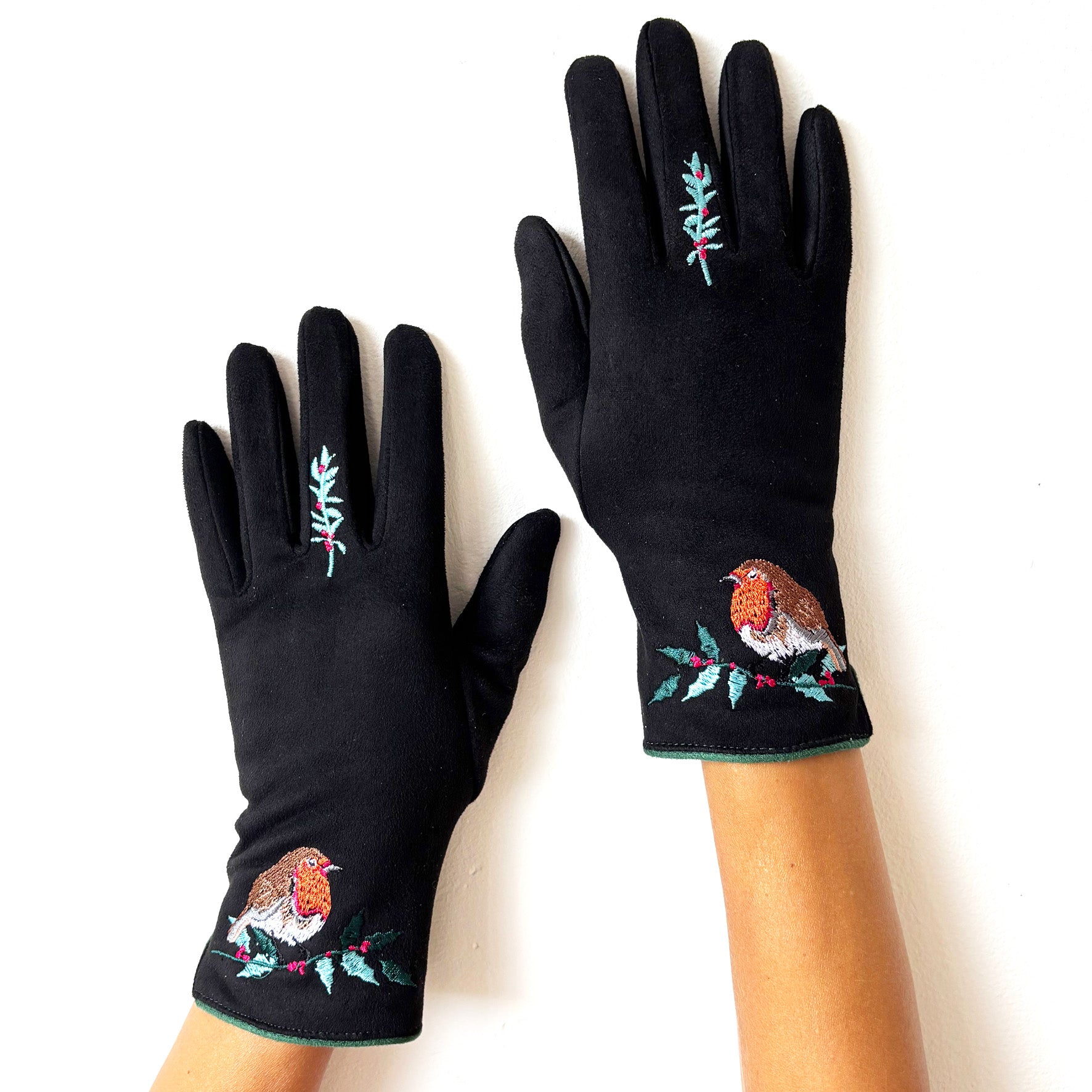 Secret Garden Black Robin Gloves