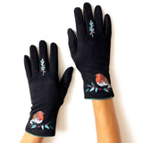Secret Garden Black Robin Gloves