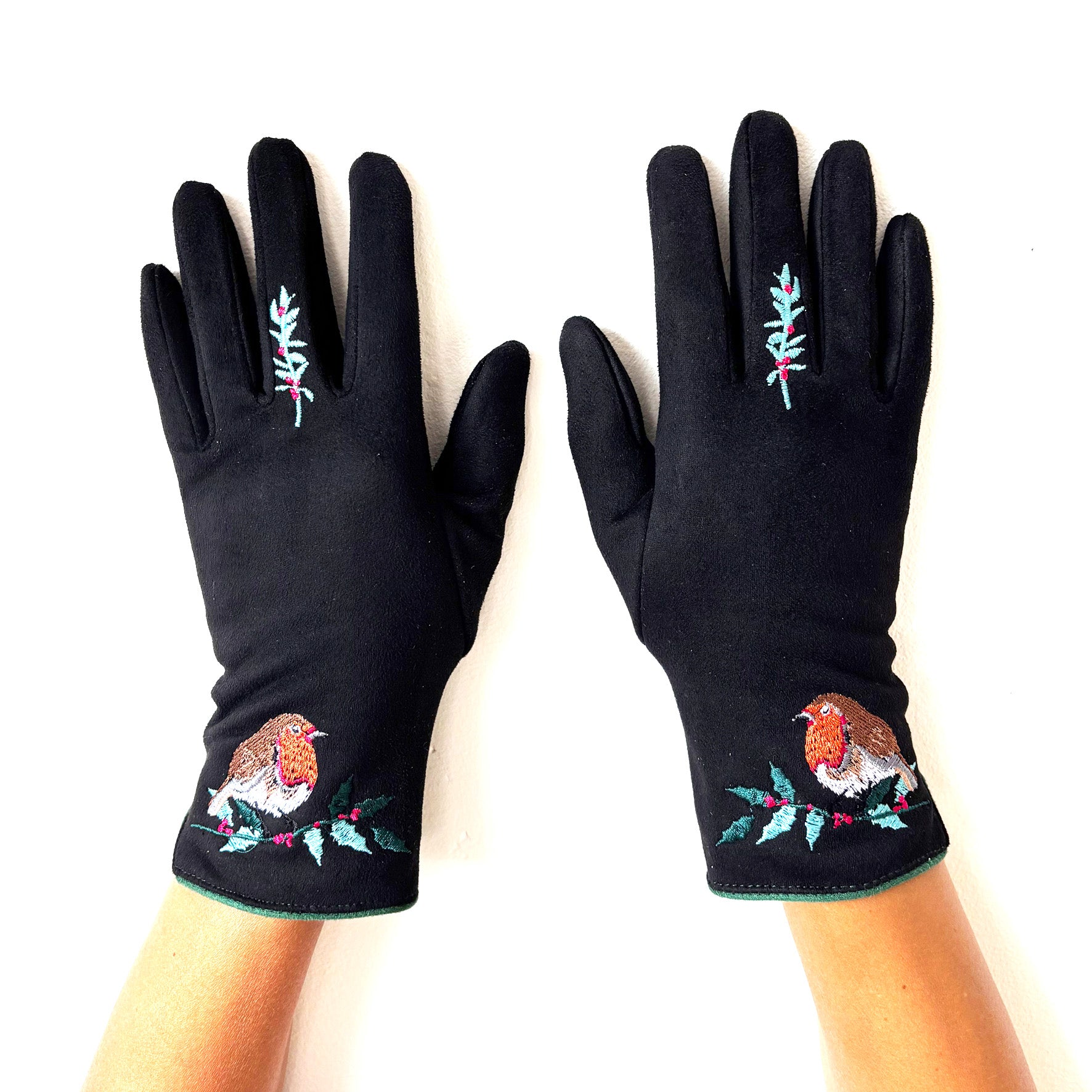 Secret Garden Black Robin Gloves