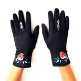 Secret Garden Black Robin Gloves