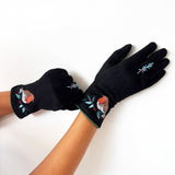 Secret Garden Black Robin Gloves