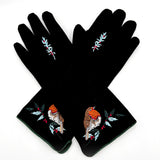 Secret Garden Black Robin Gloves