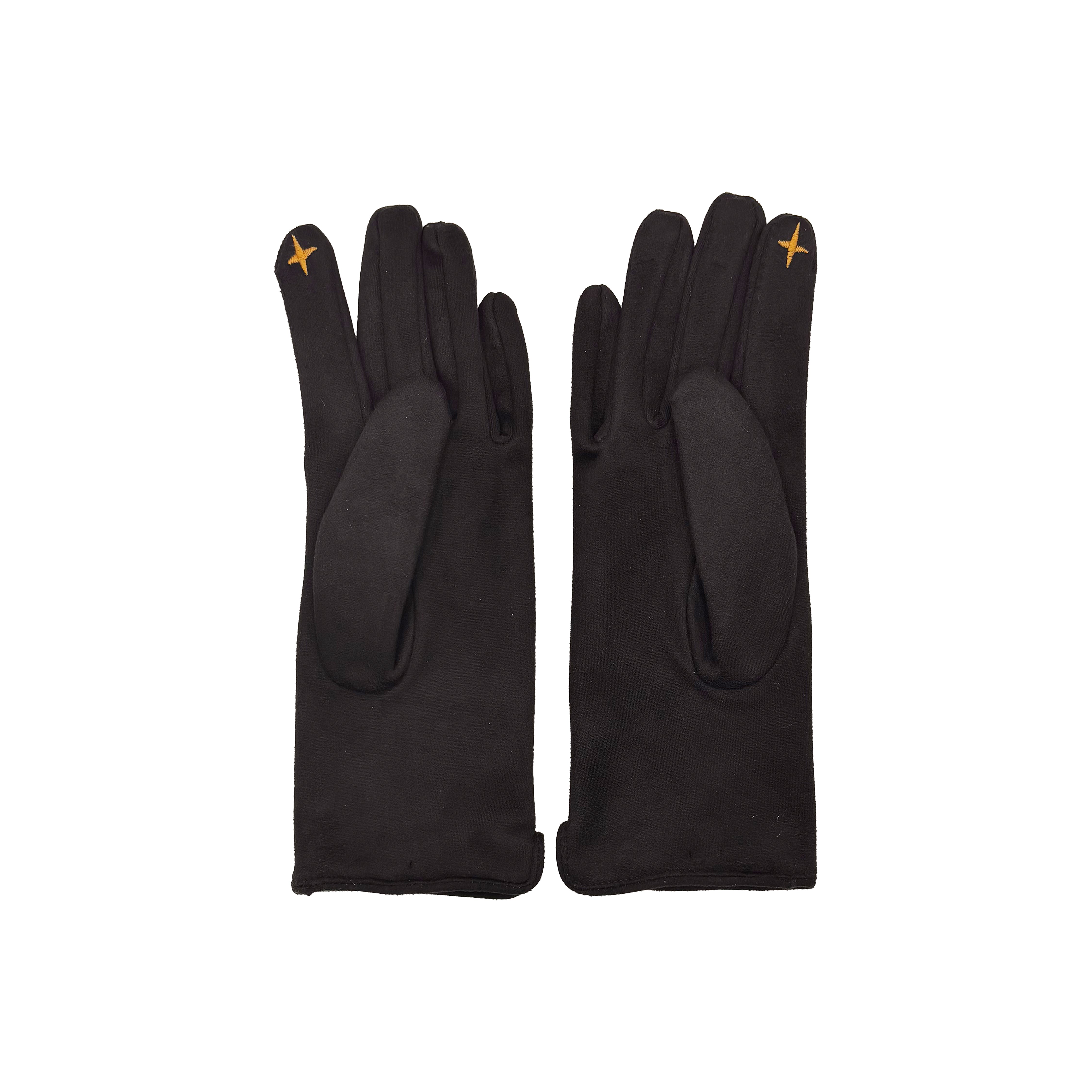 Secret Garden Black Embroidered Owl Gloves