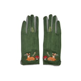 Secret Garden Embroidered Deer Gloves