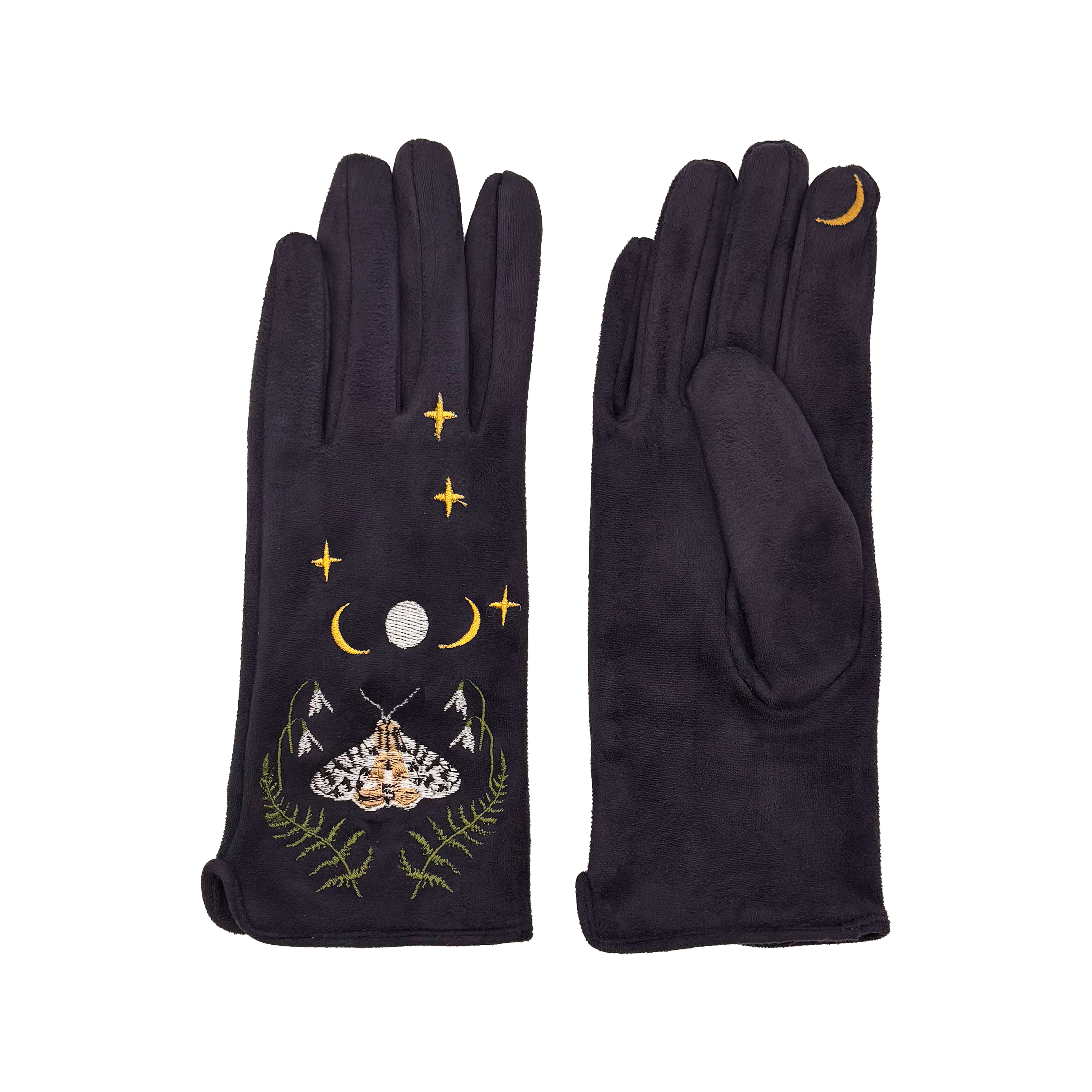 Secret Garden Embroidered Moth Gloves