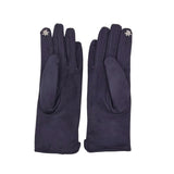 Secret Garden Navy Embroidered Bird Gloves