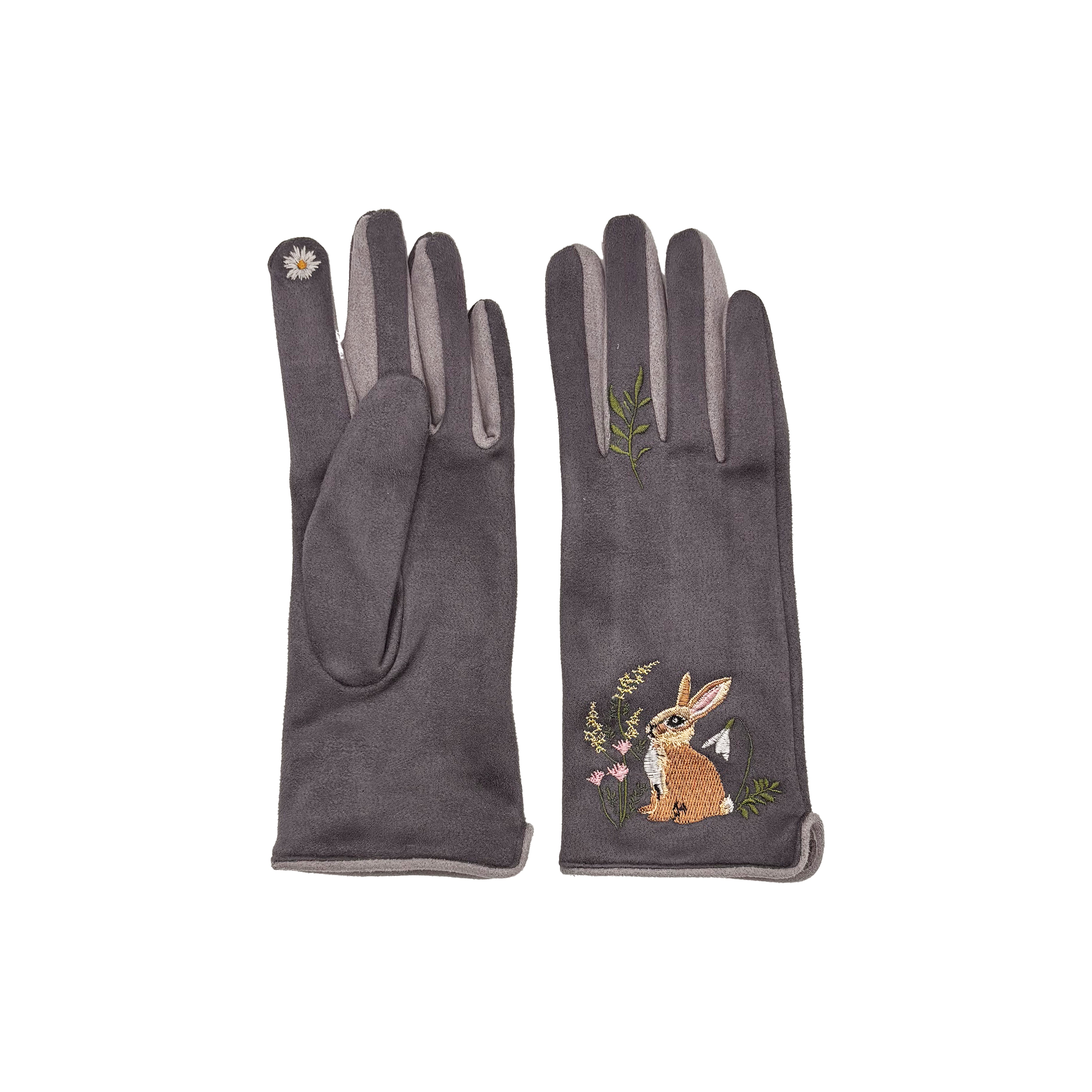 Secret Garden Embroidered Rabbit Gloves