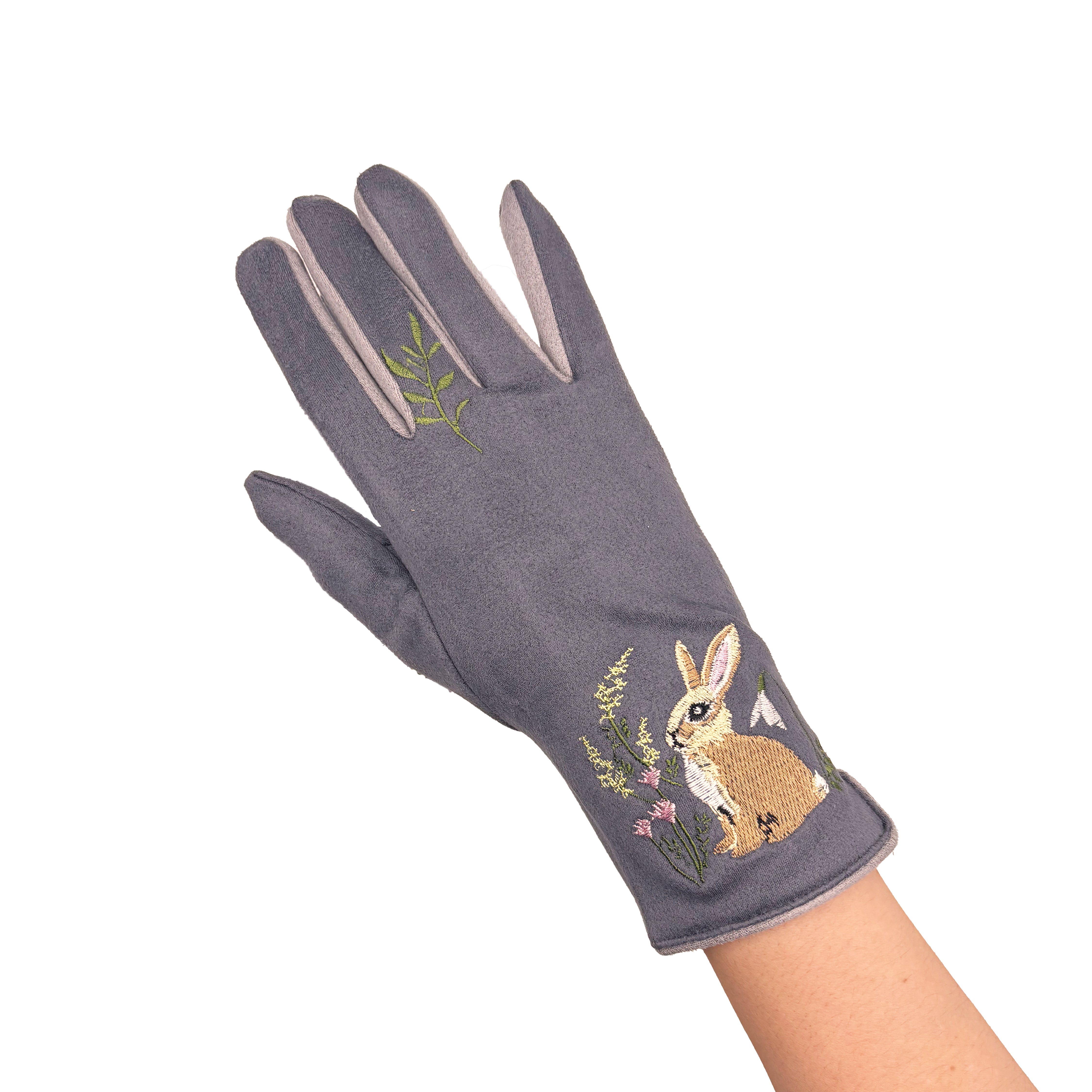 Secret Garden Embroidered Rabbit Gloves