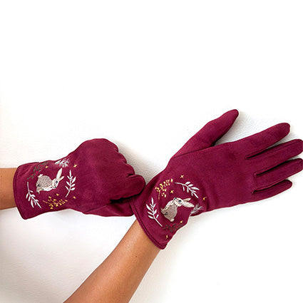Secret Garden Wine Rabbit Gloves